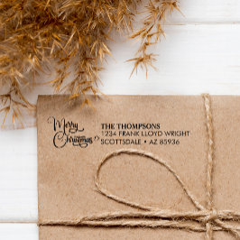 メリーエレガントモダンクリスマスカスタム家族 セルフインキングスタンプ