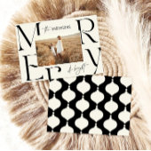 メリーエレガントモダンクリスマス写真タイポグラフィ 案内状