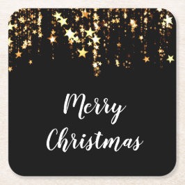 メリーエレガントモダンスの金ゴールド スクエアペーパーコースター