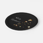 メリーエレガントモダンスの金ゴールド ペーパープレート (アングル)