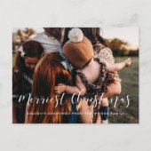 メリーエレガント家族の写真の休日 ポストカード (正面)