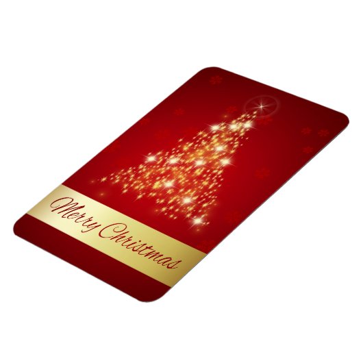 メリーエレガント白熱［赤熱］光を放つクリスマスの木 マグネット (左側)