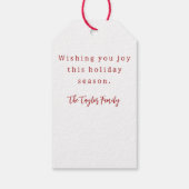 メリーエレガント素朴クリスマス ギフトタグ (裏面)