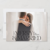 メリーエレガント結婚した写真モダン植物学 シーズンカード (正面)