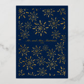 メリーエレガント結婚した2カスタム枚フォトGold Foil H 箔シーズンカード (裏面)