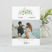 メリーエレガント結婚した&4フォトホリデーカード 招待状 (スタンド正面)