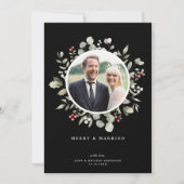 メリーエレガント結婚したBotanical Black One Photo シーズンカード (正面)