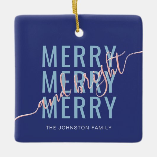 メリーエレガント鮮のクリスマス セラミックオーナメント (正面)