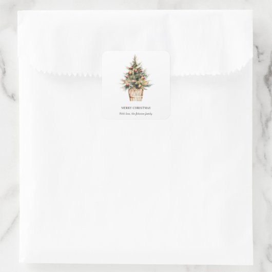 メリーエレガント・クリスマスツリー スクエアシール (バッグ)