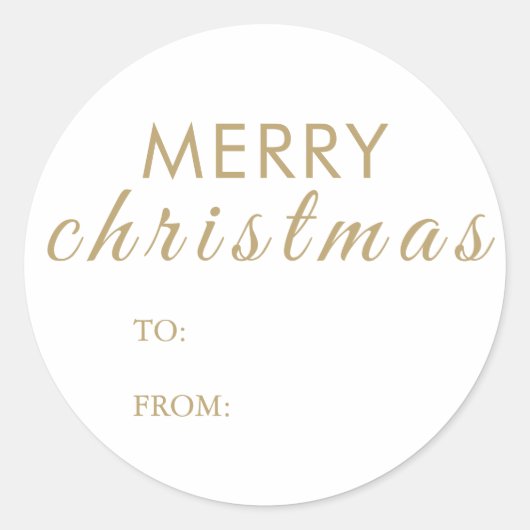 メリーエレガント・クリスマス・ギフト名 ラウンドシール (正面)
