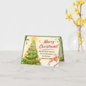 メリーエレガント・クリスマス・グリーティング・カード カード (黄色い花)