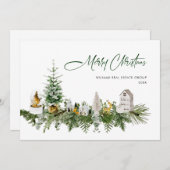 メリーエレガント・クリスマス・ボー企業のー作曲 シーズンカード (正面/裏面)