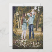 メリーエレガントChristmas Script Photo Chrimas シーズンカード (正面)