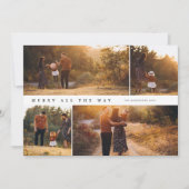 メリーオールザウェイ 4枚の写真のクリスマスカード 招待状 (正面)