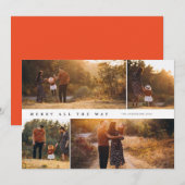 メリーオールザウェイ 4枚の写真のクリスマスカード 招待状 (正面/裏面)