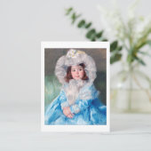 メリーカサット、マーゴットインブルー ポストカード (スタンド正面)