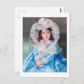 メリーカサット、マーゴットインブルー ポストカード (正面/裏面)