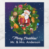 メリーカスタマイズス・クリスマス・サンタワインラベル ワインラベル (シングルラベル)