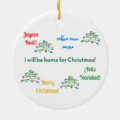 メリーカスタマイズ国際的クリスマスオーナメント セラミックオーナメント (裏面)