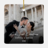 メリーカスタムオーナメントと光結婚したセラミック セラミックオーナメント (裏面)