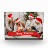 メリーカスタムクリスマスと家族の写真ブロック フォトブロック (正面)