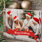 メリーカスタムクリスマスと家族の写真ブロック フォトブロック