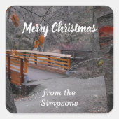 メリーカスタムクリスマスのクリスマス スクエアシール (正面)