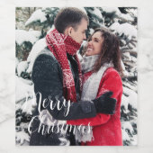 メリーカスタムクリスマスカスタムフォトワインラベル ワインラベル (シングルラベル)