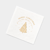 メリーカスタムクリスマス名松木 箔ナプキン (左)