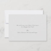 メリーカスタムクリスマス家族の写真ホリデーカード サンキューカード (裏面)