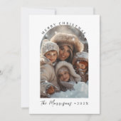 メリーカスタムクリスマス家族の写真ホリデーカード シーズンカード (正面)