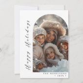 メリーカスタムクリスマス家族の写真ホリデーカード シーズンカード (正面)