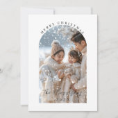 メリーカスタムクリスマス家族の写真1 シーズンカード (正面)