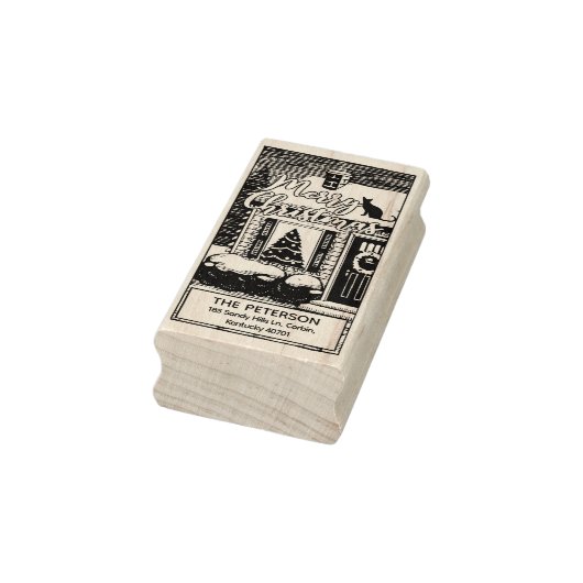 メリーカスタムクリスマス差出人住所 ラバースタンプ (スタンプ)