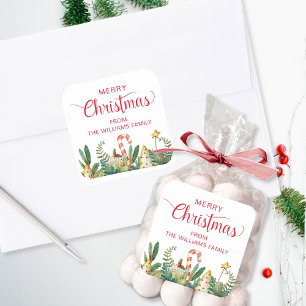 ,メリーカスタムクリスマス,グリーンリー·ホリデー·クッキー スクエアシール