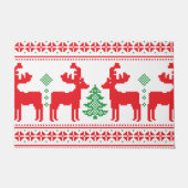 メリーカラフルと明るいクリスマス家族の贈り物 ドアマット (正面)