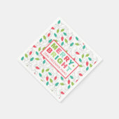 メリーカラフルと明るい スタンダードカクテルナプキン (角)