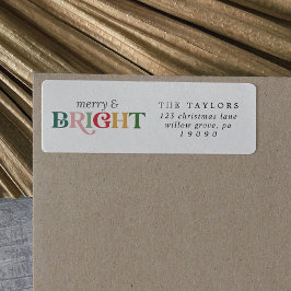 メリーカラフルと明るい ラベル