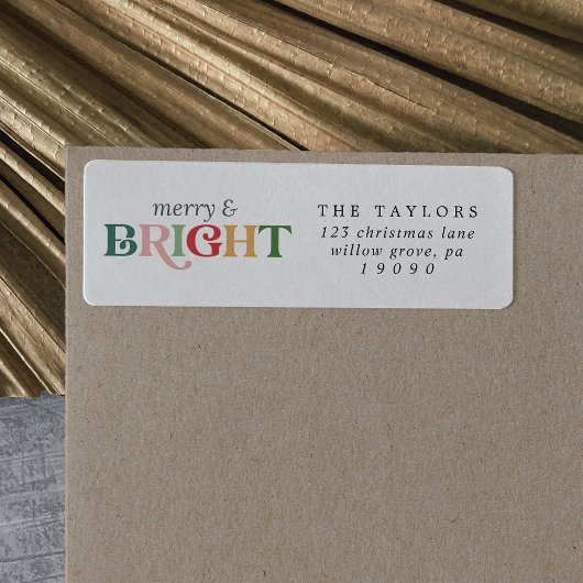 メリーカラフルと明るい ラベル