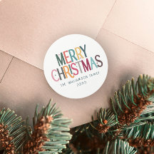 メリーカラフルクリスマスかわいいレトロスター