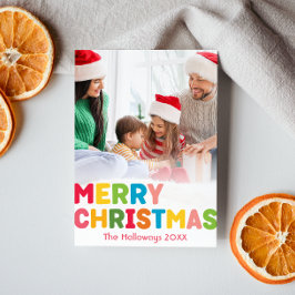 メリーカラフルクリスマスの完全な垂直方向の写真 シーズンカード