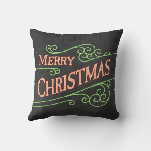 メリーカラフルクリスマスの黒板クッション クッション (裏面)