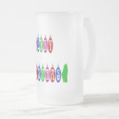 メリーカラフルクリスマスオーナメントフォント フロストグラスビールジョッキ (正面右)