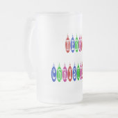 メリーカラフルクリスマスオーナメントフォント フロストグラスビールジョッキ (正面左)