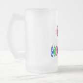 メリーカラフルクリスマスオーナメントフォント フロストグラスビールジョッキ (左)