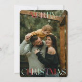 メリーカラフルクリスマスカード シーズンカード (正面)