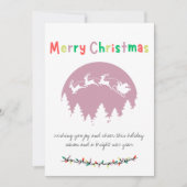 メリーカラフルクリスマススクリプトホリデーカード シーズンカード (正面)