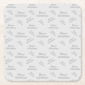 メリーカラフルクリスマスデザイン スクエアペーパーコースター (正面)