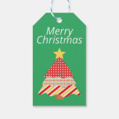 メリーカラフルクリスマスパターンツリーギフトラベル ギフトタグ (裏面)