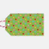 メリーカラフルクリスマスパーソナライズされたプレゼントラベル ギフトタグ (裏面横)